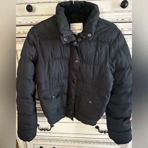 AEROPOSTALE WOMANS BLACK CROPPED PUFFER JACKET